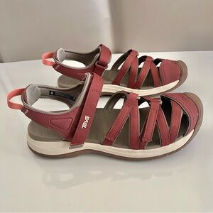 Teva Women's Multi-Strap Sport Sandals in Rose and Tan